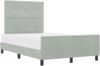 vidaXL Boxspringbett mit Kopfteil Hellgrau 120 x 190 cm Samt 3344927 Bild 2
