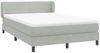 vidaXL Boxspringbett mit Matratze Hellgrau 160x220 cm Samt 3317655 Bild 4