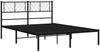 vidaXL Bettgestell mit Kopfteil Metall Schwarz 135x190 cm 372178 Bild 4