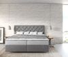 Boxspringbett Dream-Great 180x200 cm Mikrofaser Grau mit TFK Matratze und Visco Topper Bild 2
