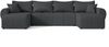 AX LIVING Malatya U Couch mit Schlaffunktion Ecksofa Dunkelgrau 311 cm Bild 3