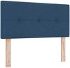 vidaXL Boxspringbett mit Matratze mit Kopfteil Blau 90 x 200 cm Stoff 3340198 Bild 5