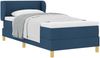 vidaXL Boxspringbett mit Matratze mit Kopfteil Blau 90 x 200 cm Stoff 3340198 Bild 2