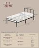VASAGLE Einzelbettgestell, Bett, passend für 90 x 200 cm Matratze, Metallbett, Bettrahmen, mit Kopfteil, modern, mit Aufbewahrungsregalen, Gästebett, für Teenager, tintenschwarz Bild 5