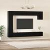 vidaXL TV-Schrankset 9 pcs Schwarz Eichen-Optik Holzwerkstoff 3393427 Bild 4