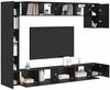 vidaXL TV-Schrankset 9 pcs Schwarz Eichen-Optik Holzwerkstoff 3393427 Bild 3