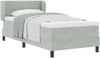 vidaXL Boxspringbett mit Kopfteil Hellgrau 90 x 190 cm Samt 3340364 Bild 2