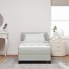 vidaXL Boxspringbett mit Kopfteil Hellgrau 90 x 190 cm Samt 3340364 Bild 3
