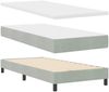 vidaXL Boxspringbett mit Kopfteil Hellgrau 90 x 190 cm Samt 3340364 Bild 4