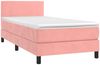 vidaXL Boxspringbett mit Matratze & LED Rosa 100x200 cm Samt 3134272 Bild 3