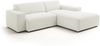 KAWOLA Sofa RANI Ecksofa Feincord weiß Recamiere rechts 71 x 189 x 228 cm Bild 3