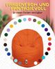 PATCH HOME 2 in 1 Sitzsack Sessel – Ø155 cm – Orange, bequemer Sitzsack aus Luxus-Polyester-Gewebe, bereits befüllt Bild 5