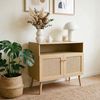 IDIMEX Kommode NORICA, Sideboard mit Rattanoptik und Holzfüßen- Eichefarben Bild 2