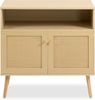 IDIMEX Kommode NORICA, Sideboard mit Rattanoptik und Holzfüßen- Eichefarben Bild 4