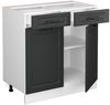 Küchenunterschrank R-Line Anthrazit Landhaus 80 cm , AP Anthrazit Vicco Bild 4