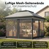 STEELSØN 'Xanaris' Pavillon 3,3x3,3 m, grau, wasserdicht, stabil und UV-beständig, Faltpavillon 3-fach höhenverstellbar, Gartenpavillon mit Doppeldach und 4 Seitenteilen, Pop Up Pavillon inkl. Tragetasche Bild 3