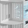Rutaqian Eckhängeschrank Eckregal fürs Badezimmer, 4-stöckiger Badezimmerschrank, 21x21x120 cm (PVC-Eckregal, Schmaler Badezimmerschrank mit Hohlem Design) Bild 3