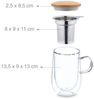 Relaxdays Teeglas mit Sieb und Bambusdeckel Bild 5