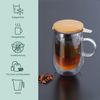 Relaxdays Teeglas mit Sieb und Bambusdeckel Bild 3