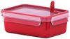 Emsa Mikrowellendose Clip & Micro 517774 | Mit 2 Einsätzen | Mikrowellenventil | 1,0 L | Lunchbox | Integrierte Maßeinteilung | Made In Germany | Rot/ Transparent Bild 5