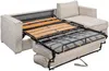 Vente-unique - LORETO Sofa SamtStoff Beige - B 223 cm152 cm x H 90 cm x L 298 cm Bild 5
