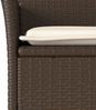 vidaXL 3-tlg. Garten-Essgruppe mit Kissen Braun Poly Rattan Glas 3278619 Bild 5