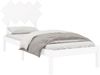 vidaXL Massivholzbett Weiß 90x190 cm 3FT Single [3104834] Bild 3