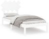 vidaXL Massivholzbett Weiß 90x190 cm 3FT Single [3104834] Bild 2