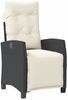 vidaXL 5-tlg. Garten-Essgruppe mit Kissen Schwarz Poly Rattan 3212948 Bild 3