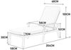 LVHOM Gartenliege Verstellbare Aluminium-Liege mit Kissen, Rostfrei/wasserfest, Verstellbare Rückenlehne (5 Positionen), robustem Aluminium mit Kreuzgeflecht-Konstruktion, wasserdichtes Baumwoll-Polyester-Kissen, 2 St, Rostfrei/wasserfest, für Garten/T... Bild 3