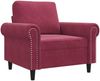vidaXL Sessel Weinrot 60 cm Samt 359513 Bild 2