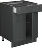 Küchenunterschrank Fame-Line Dunkelgrau 60 cm mit Schublade, AP Anthrazit Vicco Bild 5