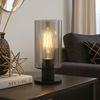 Tischlampe, schwarz, Glas rauch, H 21,5 cm Bild 2