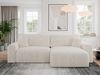 MKS Meble 'Nelson' Ecksofa mit Schlaffunktion und Bettkasten, L-form, Beige, Cord Bild 2