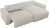 MKS Meble 'Nelson' Ecksofa mit Schlaffunktion und Bettkasten, L-form, Beige, Cord Bild 5