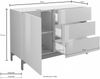 Kommode >Mercogliano< in Anthrazit Hochglanz - 110x73x40cm (BxHxT) Bild 2