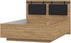 Bett >Kaszimiro< in Waterford Eiche/ Schwarz - 149,4x108,7x198,3cm (BxHxT) Bild 3