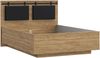 Bett >Kaszimiro< in Waterford Eiche/ Schwarz - 149,4x108,7x198,3cm (BxHxT) Bild 4