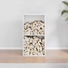 vidaXL Brennholzregal Weiß 40x30x75 cm Kaltgewalzter Stahl 864192 Bild 3