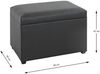 Sitztruhe >52524< in schwarz - 58x42x39cm (BxHxT) Bild 2