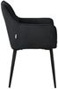 ML-DESIGN Polsterstuhl Esszimmerstuhl mit dickem gepolsterter Sitz Rücken- und Armlehnen (2 St), Wohnzimmerstuhl aus Frotteestoff Schwarz Loungesessel Küchenstuhl Bild 3