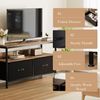 GarveeMore TV-Schrank Kommode TV-Ständer 55 Zoll,Mit 2 Schubladen Und Regalen Media Console 99x57x30cm für Schlafzimmer Kleine TV-Ständer Kommode Wohnzimmer Bild 2