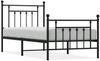 vidaXL Bettgestell mit Kopf- und Fußteil Metall Schwarz 90x200 cm 353548 Bild 2