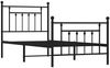 vidaXL Bettgestell mit Kopf- und Fußteil Metall Schwarz 90x200 cm 353548 Bild 3