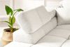 KAWOLA Sofa NEVADA Ecksofa Feincord weiß mit motorischem Sitzvorzug Recamiere links 70 x 215 x 319 cm Bild 5