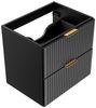 Waschtischunterschrank 60cm ADELAIDE-56-BLACK in matt schwarz mit gerilllter Front, B/H/T ca. 60/57/46 cm Bild 5