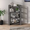 vidaXL Bücherregal/Raumteiler Grau 80x35x125 cm Massivholz Kiefer 813906 Bild 3
