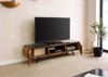 TV-Board Akazie 184x40x45 natur lackiert / Marmor schwarz MONTREAL #121 Bild 5