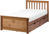 Bett mit 2 Schubladen OLENDON Kiefernholz Braun 90 x 200 cm Bild 4