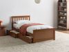 Bett mit 2 Schubladen OLENDON Kiefernholz Braun 90 x 200 cm Bild 3